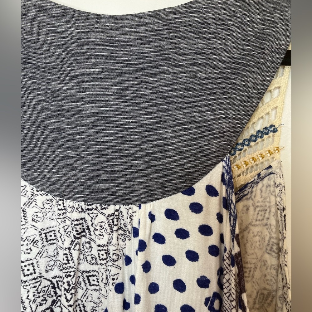 Anthropologie One September L swingy sleeveless with tassels - Picture 7 of 10